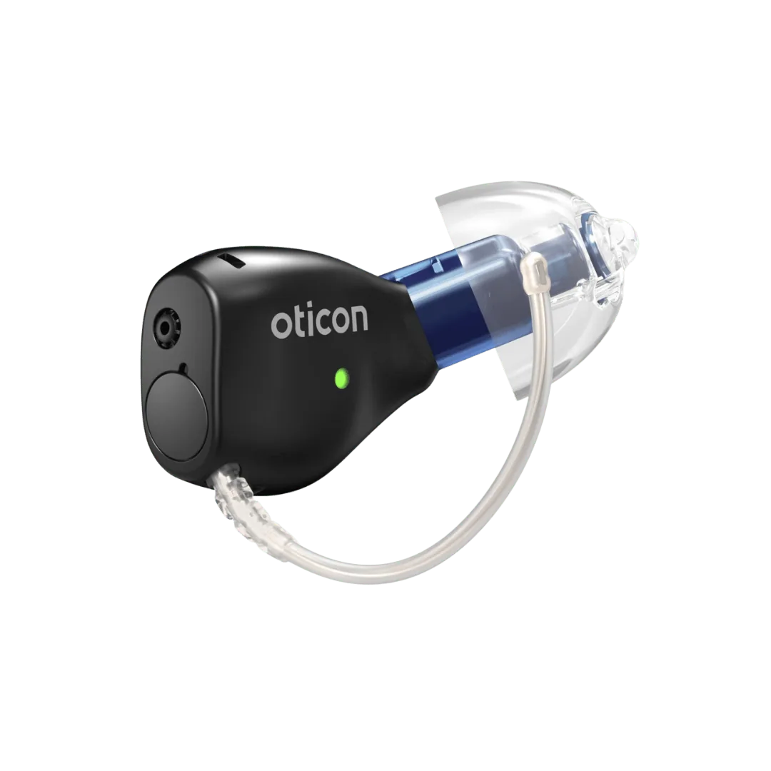 Oticon Zeal black in-the-ear hearing aid