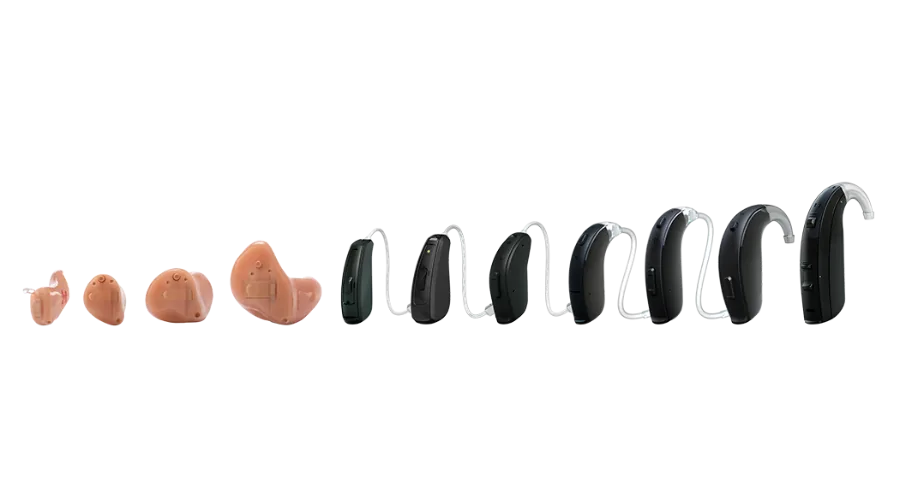 ReSound Key full lineup of hearing aids by size