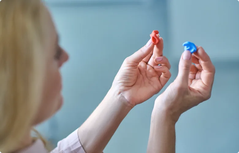 Custom ear molds for personalized comfort and superior hearing support.